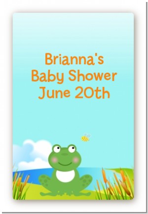 Froggy - Custom Large Rectangle Baby Shower Sticker/Labels