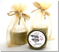 From Miss To Mrs - Bridal Shower Gold Tin Candle Favors