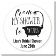 From My Shower - Round Personalized Bridal Shower Sticker Labels thumbnail