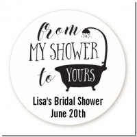 From My Shower - Round Personalized Bridal Shower Sticker Labels