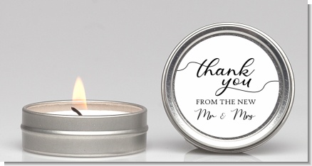 From The New Mr and Mrs - Bridal Shower Candle Favors