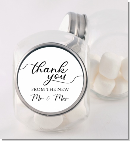 From The New Mr and Mrs - Personalized Bridal Shower Candy Jar