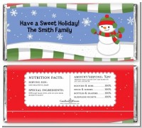 Frosty the Snowman - Personalized Christmas Candy Bar Wrappers