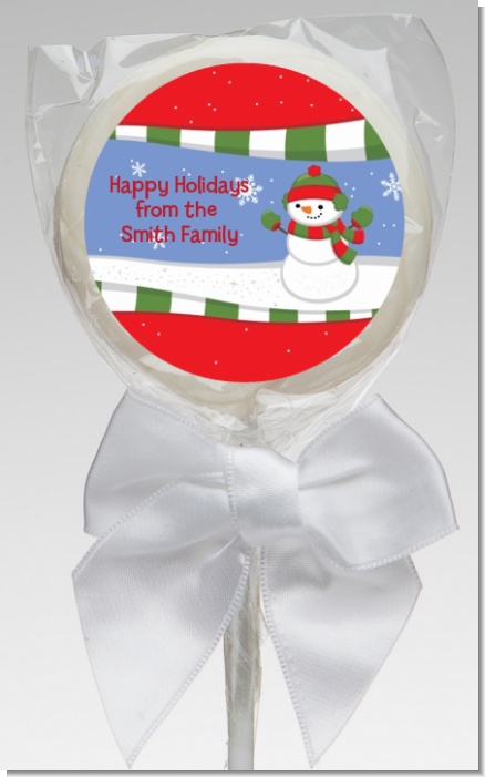 Frosty the Snowman - Personalized Christmas Lollipop Favors