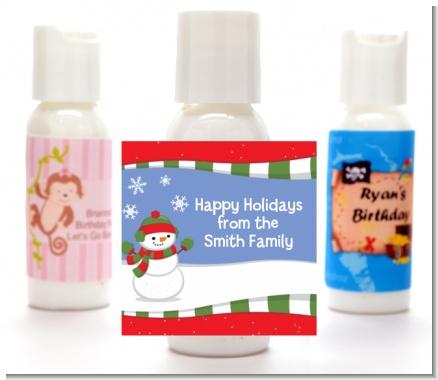 Frosty the Snowman - Personalized Christmas Lotion Favors