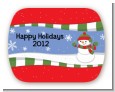 Frosty the Snowman - Personalized Christmas Rounded Corner Stickers thumbnail