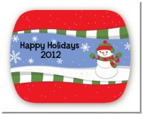 Frosty the Snowman - Personalized Christmas Rounded Corner Stickers