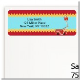 Fire Truck - Baby Shower Return Address Labels