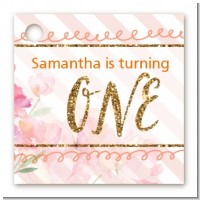 Fun to be One - 1st Birthday Girl - Personalized Birthday Party Card Stock Favor Tags