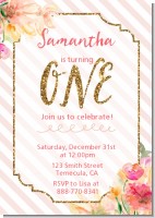 Fun to be One - 1st Birthday Girl - Birthday Party Invitations