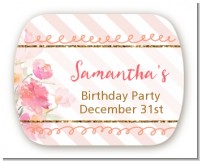 Fun to be One - 1st Birthday Girl - Personalized Birthday Party Rounded Corner Stickers