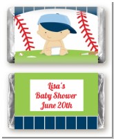 Future Baseball Player - Personalized Baby Shower Mini Candy Bar Wrappers