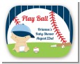 Future Baseball Player - Personalized Baby Shower Rounded Corner Stickers thumbnail