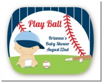 Future Baseball Player - Personalized Baby Shower Rounded Corner Stickers