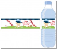 Future Baseball Player - Personalized Baby Shower Water Bottle Labels