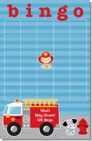 Future Firefighter - Baby Shower Gift Bingo Game Card