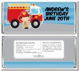 Future Firefighter - Personalized Birthday Party Candy Bar Wrappers