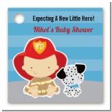 Future Firefighter - Personalized Baby Shower Card Stock Favor Tags
