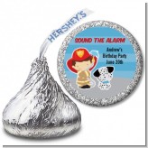 Future Firefighter - Hershey Kiss Birthday Party Sticker Labels