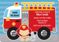 Future Firefighter - Baby Shower Invitations