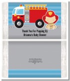 Future Firefighter - Personalized Popcorn Wrapper Baby Shower Favors