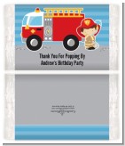 Future Firefighter - Personalized Popcorn Wrapper Birthday Party Favors