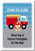 Future Firefighter - Custom Large Rectangle Baby Shower Sticker/Labels