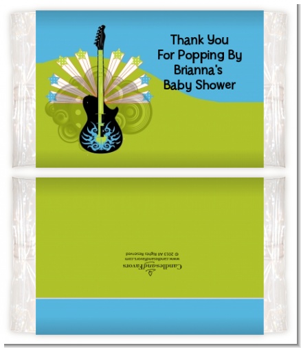 Future Rock Star Boy - Personalized Popcorn Wrapper Baby Shower Favors