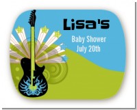 Future Rock Star Boy - Personalized Baby Shower Rounded Corner Stickers