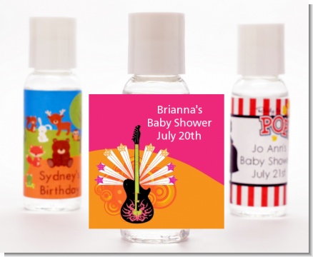 Future Rock Star Girl - Personalized Baby Shower Hand Sanitizers Favors