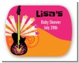 Future Rock Star Girl - Personalized Baby Shower Rounded Corner Stickers thumbnail