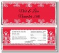 Love is Blooming Red - Personalized Bridal Shower Candy Bar Wrappers thumbnail