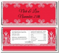 Love is Blooming Red - Personalized Bridal Shower Candy Bar Wrappers