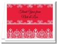 Love is Blooming Red - Bridal Shower Thank You Cards thumbnail