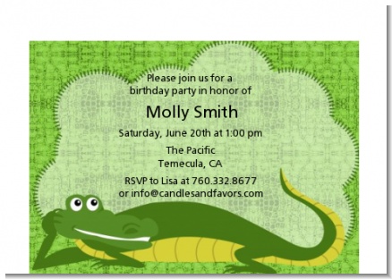 Gator - Baby Shower Petite Invitations