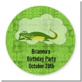 Gator - Round Personalized Birthday Party Sticker Labels