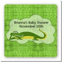 Gator - Square Personalized Baby Shower Sticker Labels