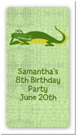 Gator - Custom Rectangle Birthday Party Sticker/Labels