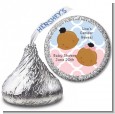 Gender Reveal African American - Hershey Kiss Baby Shower Sticker Labels thumbnail