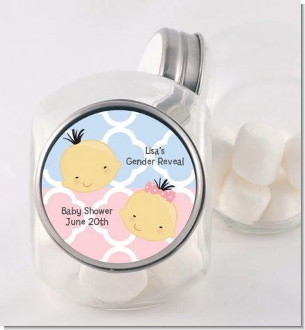 Gender Reveal Asian - Personalized Baby Shower Candy Jar