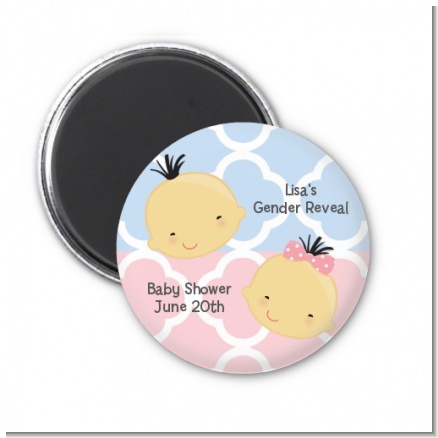 Gender Reveal Asian - Personalized Baby Shower Magnet Favors