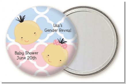 Gender Reveal Asian - Personalized Baby Shower Pocket Mirror Favors