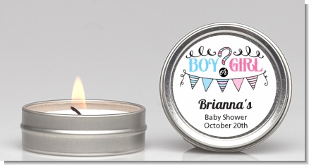 Gender Reveal Boy or Girl - Baby Shower Candle Favors