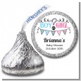 Gender Reveal Boy or Girl - Hershey Kiss Baby Shower Sticker Labels thumbnail