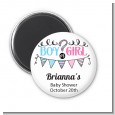 Gender Reveal Boy or Girl - Personalized Baby Shower Magnet Favors thumbnail