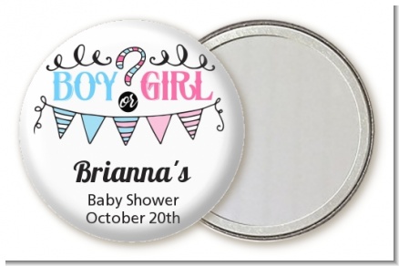 Gender Reveal Boy or Girl - Personalized Baby Shower Pocket Mirror Favors