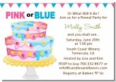 Gender Reveal Cake - Baby Shower Invitations