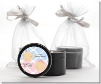 Gender Reveal - Baby Shower Black Candle Tin Favors