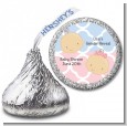 Gender Reveal - Hershey Kiss Baby Shower Sticker Labels thumbnail