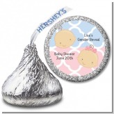 Gender Reveal - Hershey Kiss Baby Shower Sticker Labels